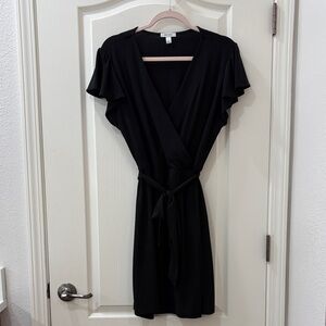 Nine West Elegant Black faux wrap dress